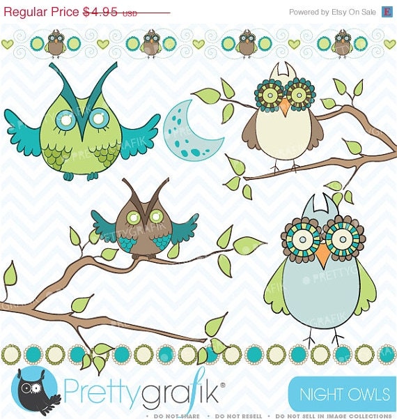 40% OFF SALE Owl clipart commercial use, vector graphics, digital clip art, digital images - CL438 Il_570xn