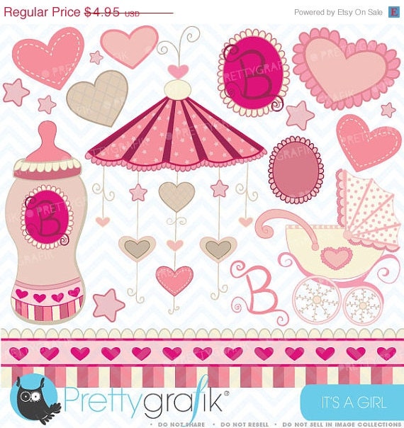 60% OFF baby girl clipart commercial use, vector graphics, digital clip art, digital images - CL321 Il_570xn