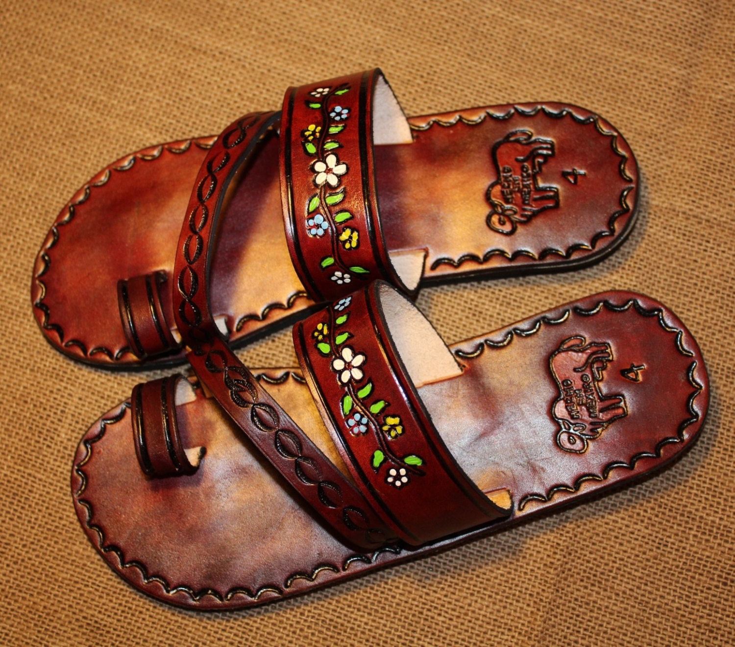 sandalias hippies de cuero