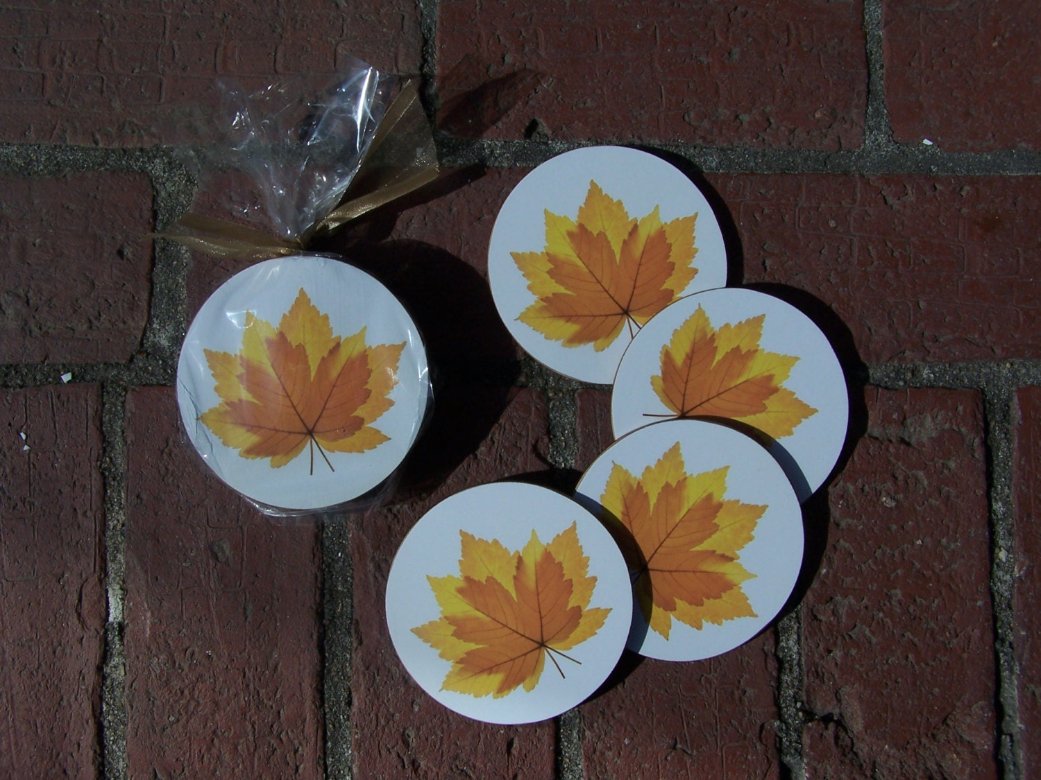 FALL LEAF COASTERS - Set of 4 - CottageSupply FALL LEAF COASTERS - Set of 4 - CottageSupply