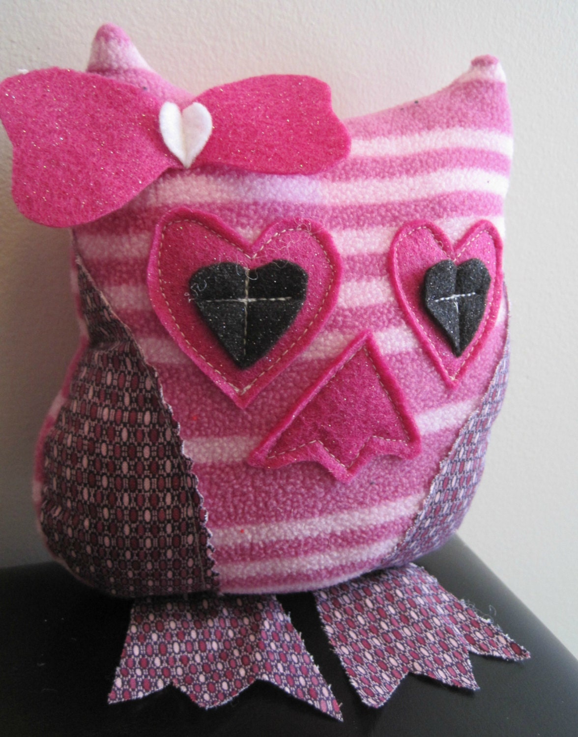 pink owl teddy