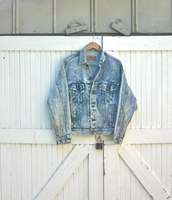 vintage levis acid wash denim jacket