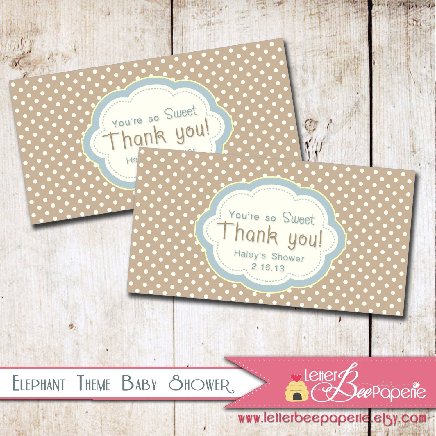 Baby Elephant Favor Bag Topper for Baby Shower / Birthday Parties - DIY Printable Party Decorations - Thank You Tag - Favor Box Label Il_570xn