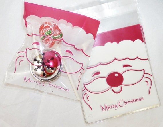 Santa self adhesive seal - DIY Craft Supply for Favors, Jewelry Bakery - Cookie - Cake and CaNdY Bags - Il_570xn