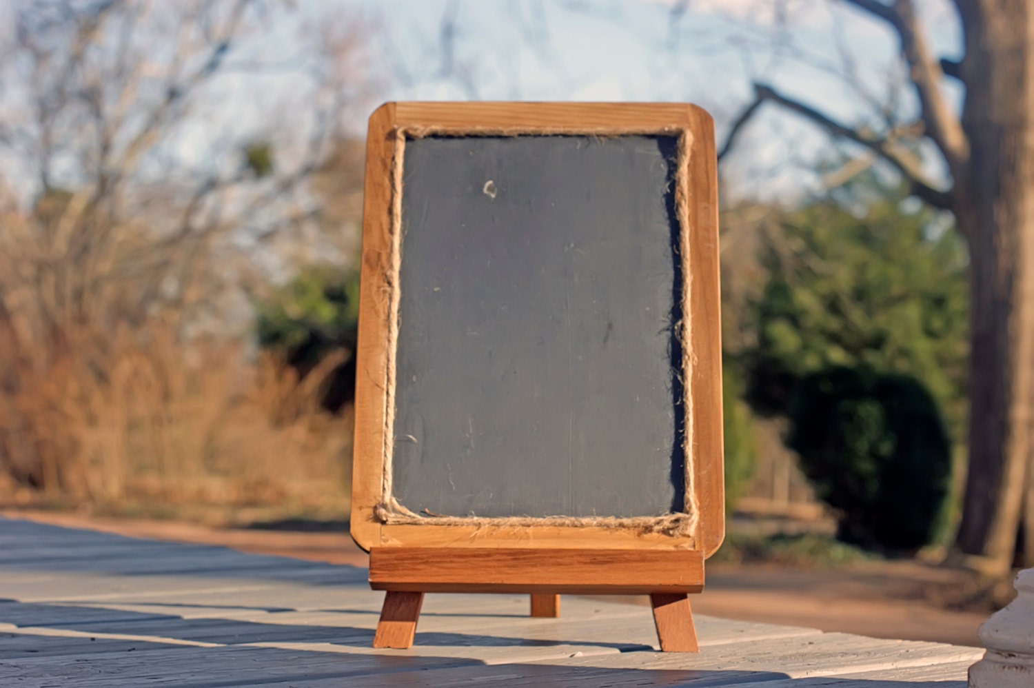 Chalkboard with Easel Framed Rustic Chalkboard by CountryBarnBabe