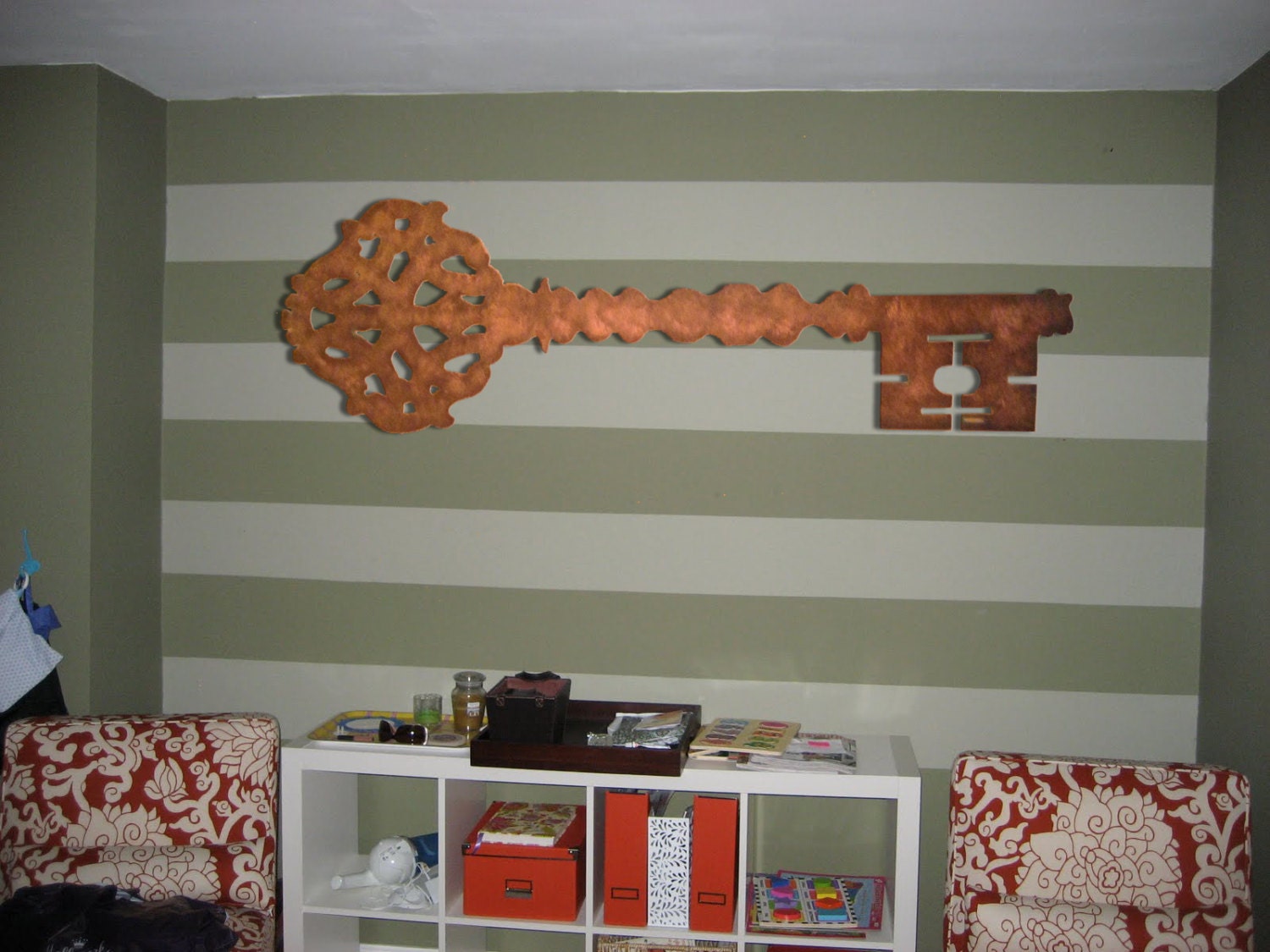 Giant Skeleton Key Metal Wall Art by INSPIREMEtals on Etsy