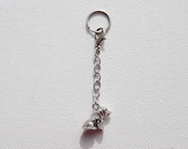 Beagle Dog Keychain-2" Long From Top To Bottom-Antique Tibetan Silver Tone 3 Dimensional - SC2725 - Stickers4Life