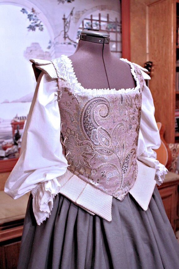 Custom Sized Renaissance Elizabethan Bodice and by fairefinery