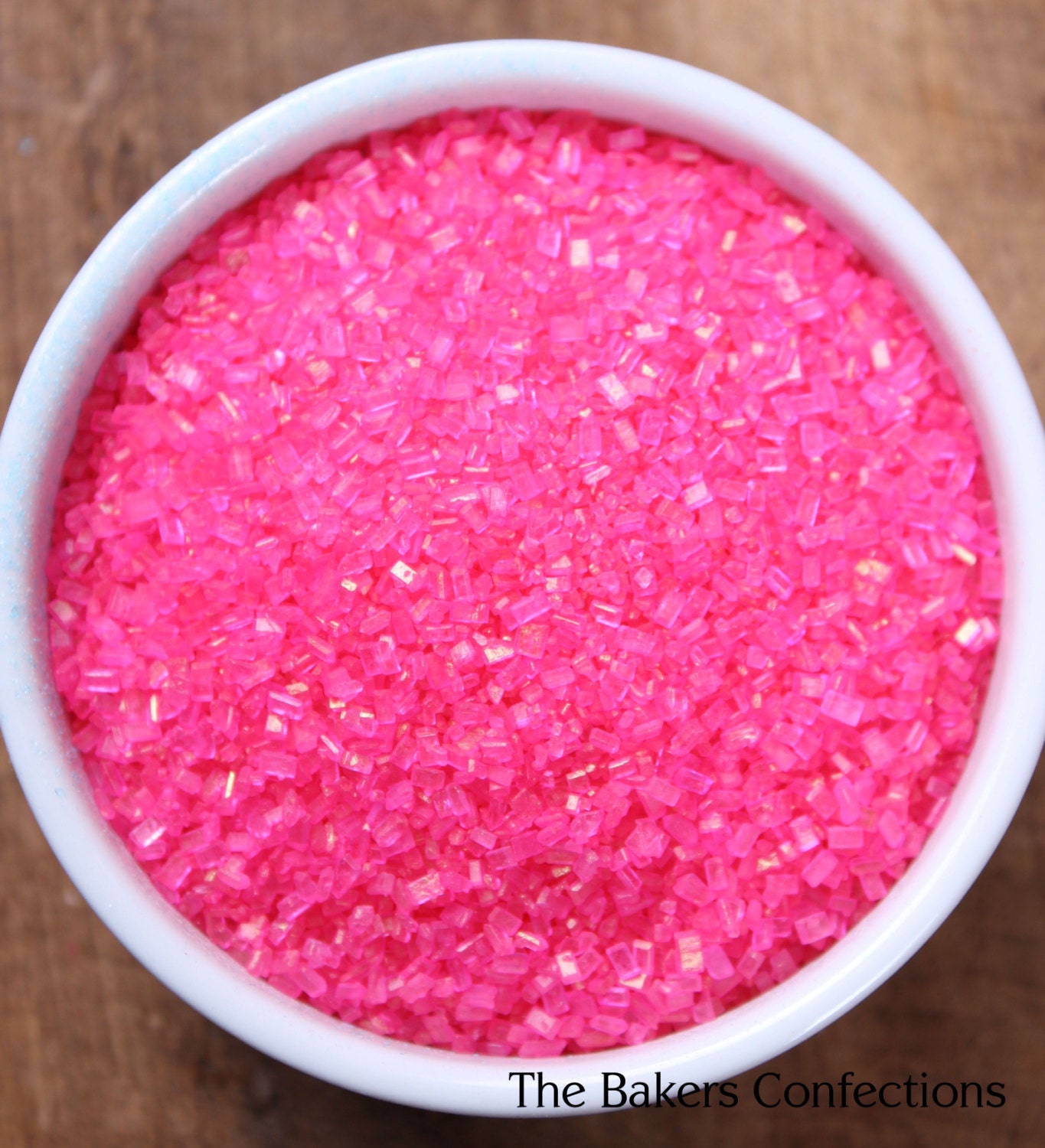 Bright Pink Sparkling Sugar Sprinkles by thebakersconfections