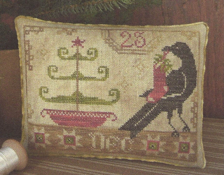 Primitive Folk Art Cross Stitch Pattern by