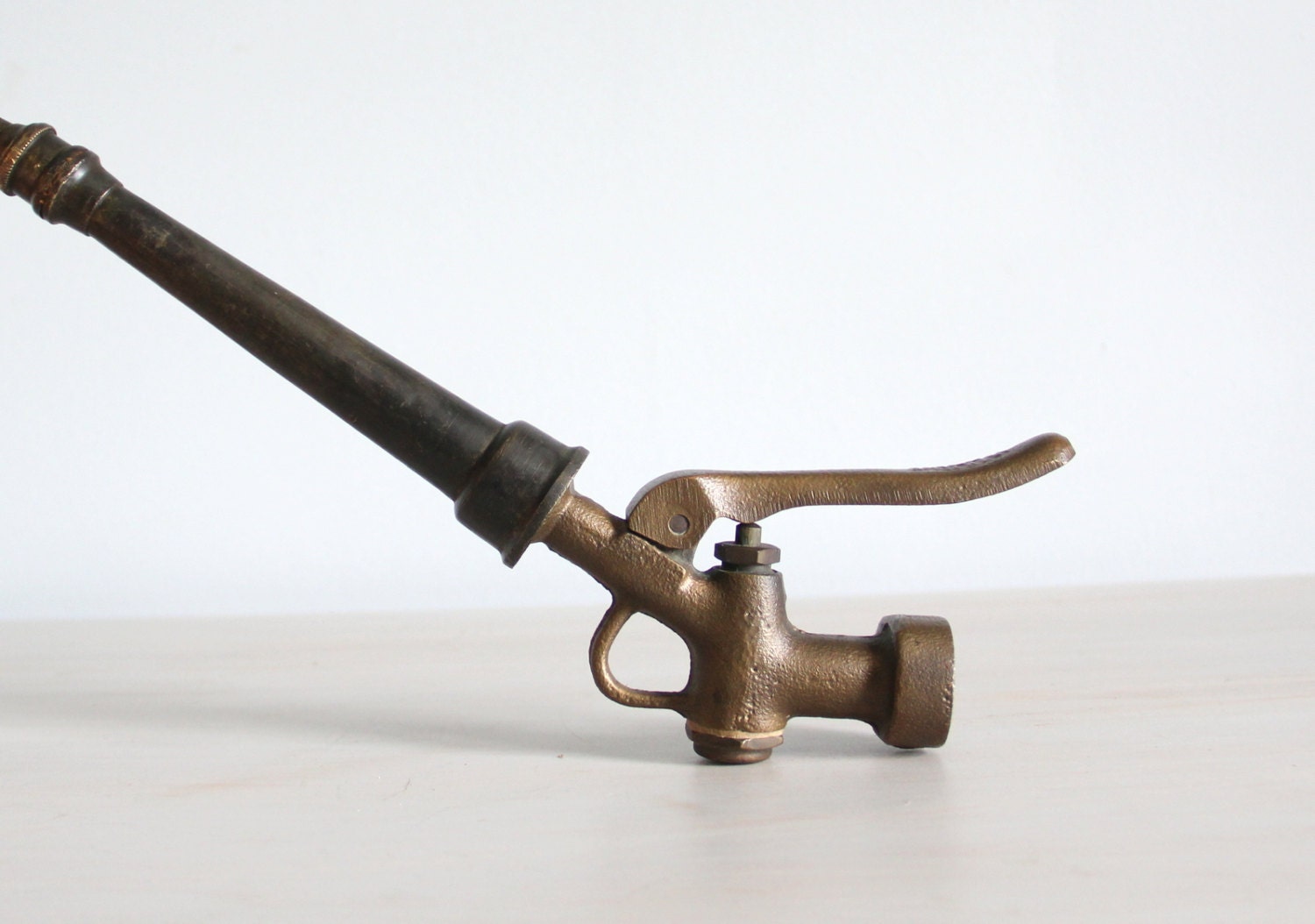 vintage brass fire hose nozzle / sprinkler by wretchedshekels