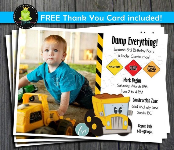 Construction Birthday Invitation - Construction Party Invite Il_570xn