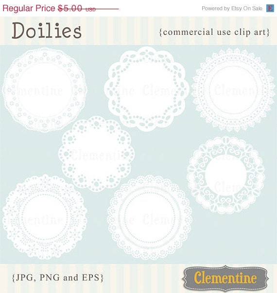 40% OFF SALE Doilies clip art images, doilies vector images, doily clip art , commercial use clip art- Instant Download Il_570xn