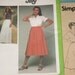 Simplicity 8860 Wrap Skirt Maxi Midi Length Side Tie Women's Vintage 1970s Easy Plus Size Jiffy Sewing Pattern Waist 32 34 Factory Folds