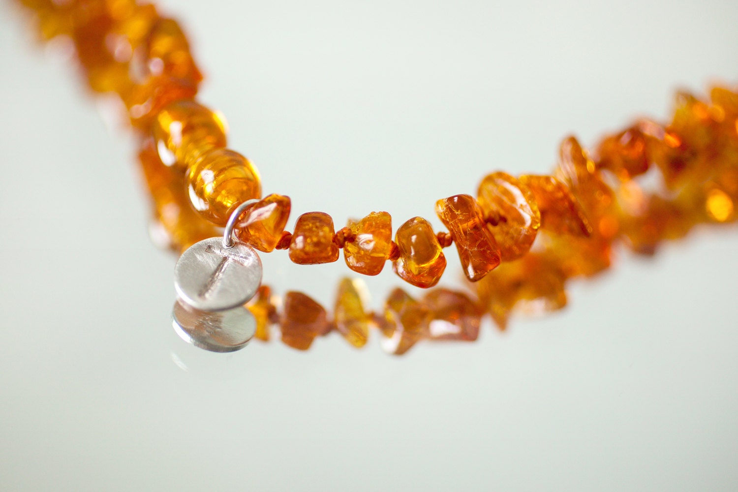 Amber teething necklace - personalized baby necklace - healing remedy - natural analgesic - baltic amber necklace - golden - DropOfAmber