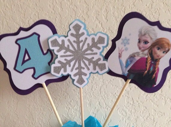 Frozen centerpiece, frozen characters, disney frozen birthday, frozen decorations