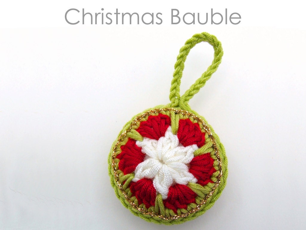 Crochet Pattern Christmas Bauble Decoration Pdf By Woolnhook