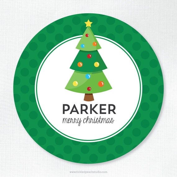 Christmas Tree Personalized Melamine Plate - Add Bowl Option Il_570xn