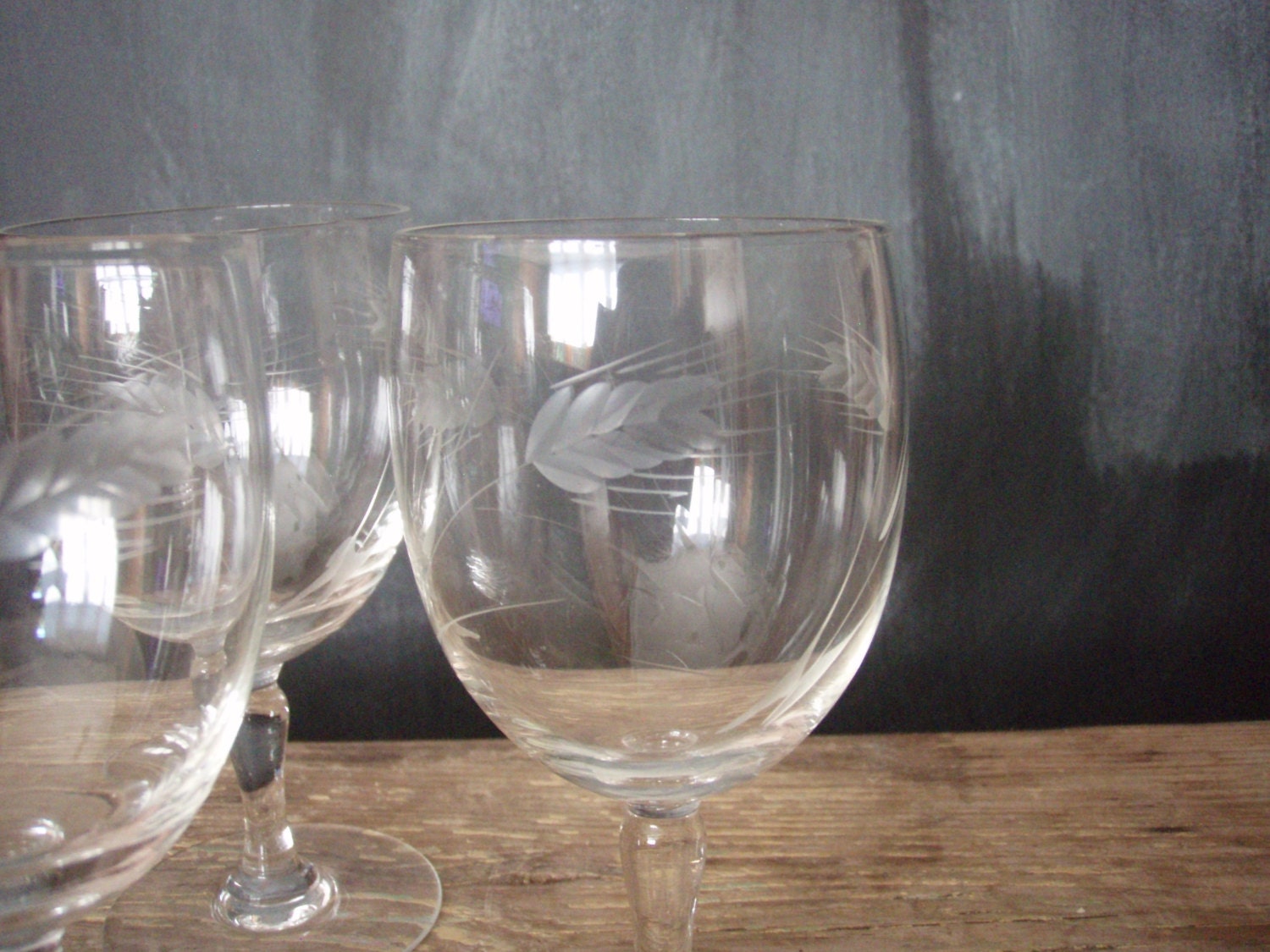 Items similar to Vintage Wine Glasses Wheat Pattern Three on Etsy
