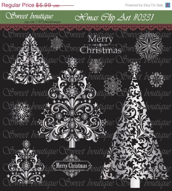 sale 12 silver set clip arts trees by msweetboutique sale 12 silver set clip arts trees by msweetboutique