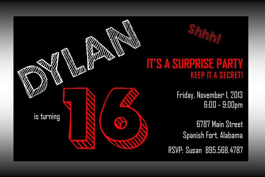 Tween, Teen, Boy, Male, Birthday Invitation Il_570xn