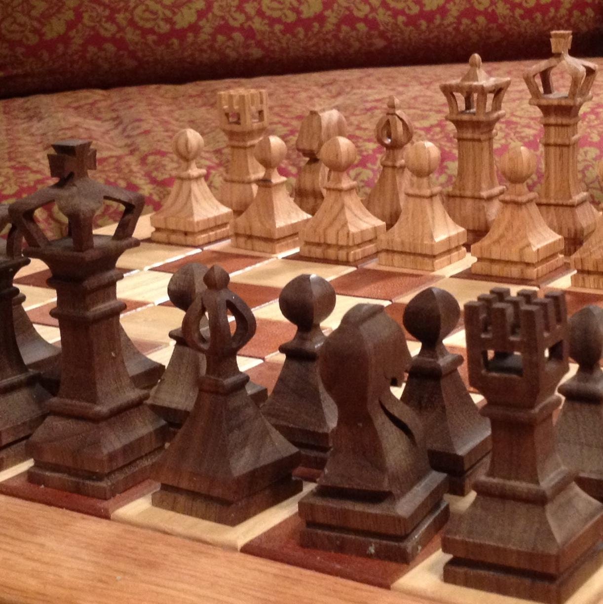 items similar to handmade scroll saw chess pieces on etsy