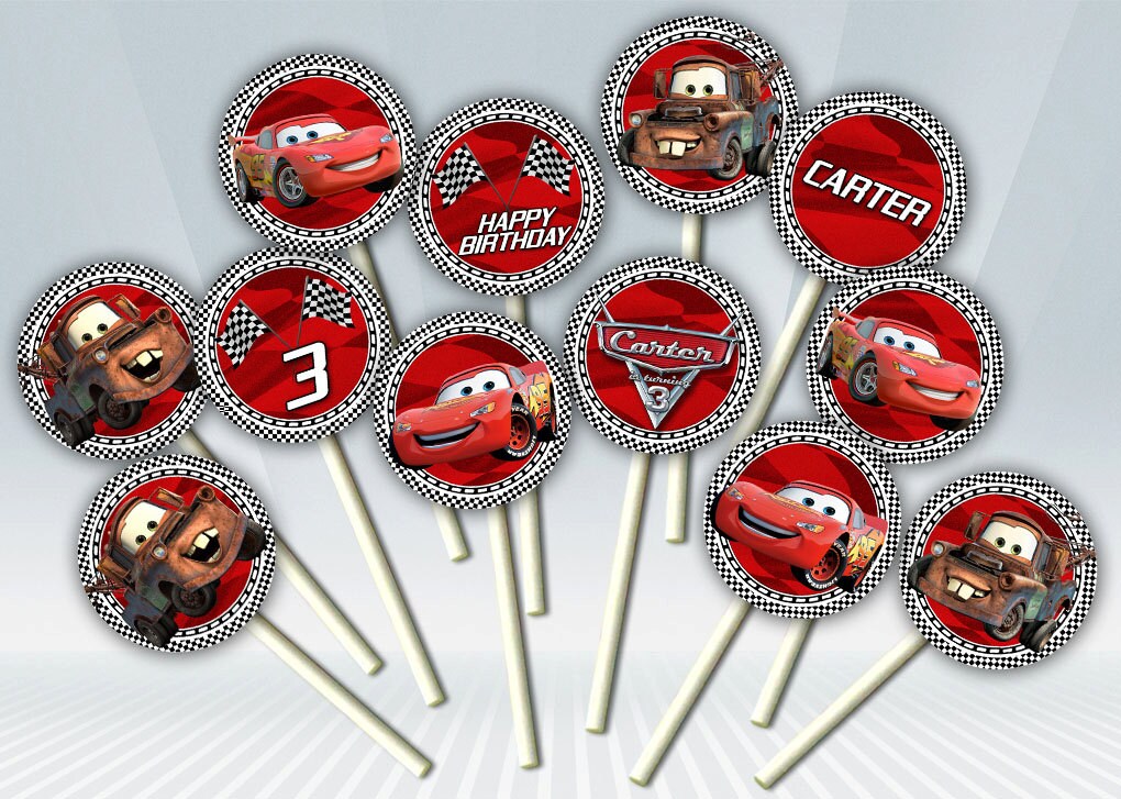 Disney Cars Cupcake Toppers