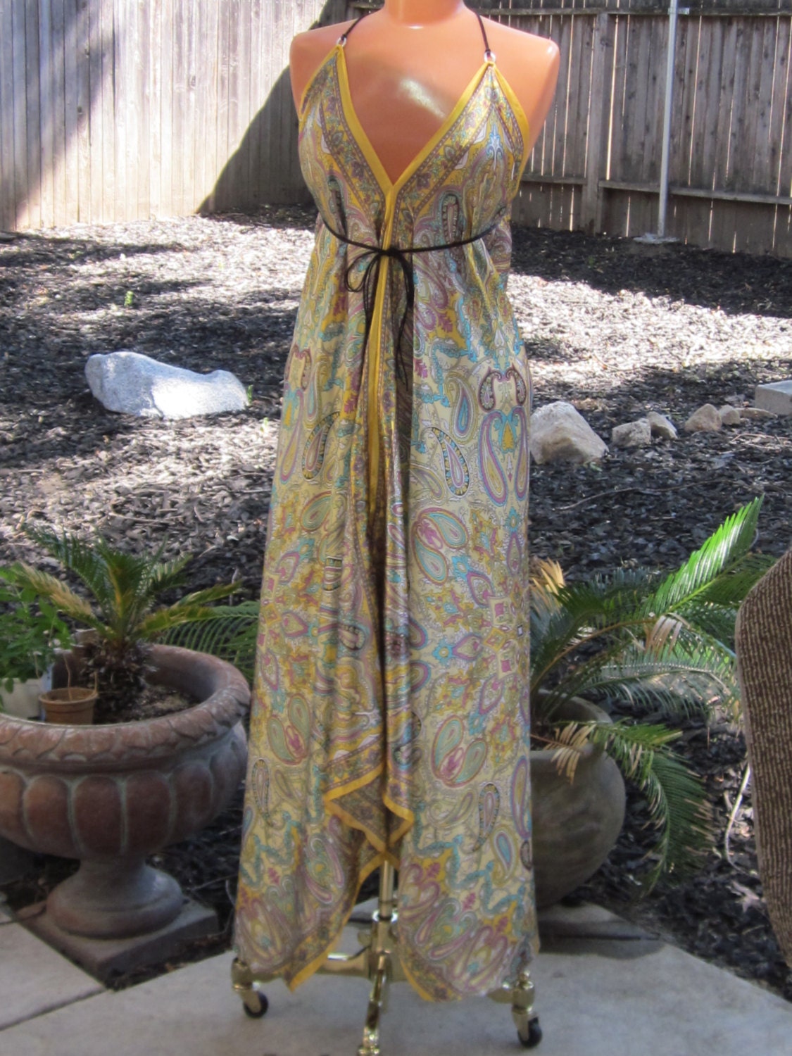 Items similar to Silky Long scarf Tie Dress on Etsy