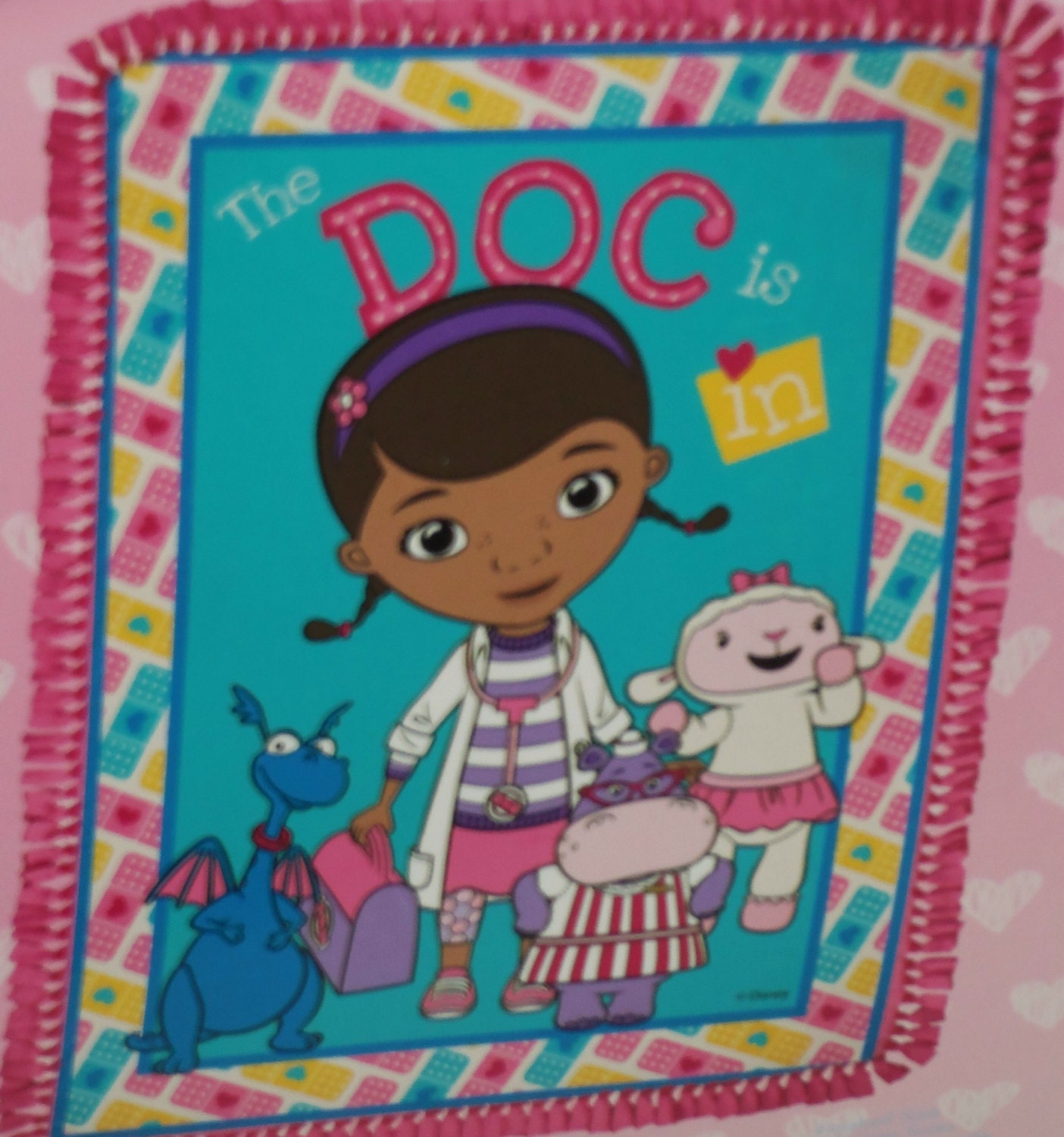 doc mcstuffins plush blanket