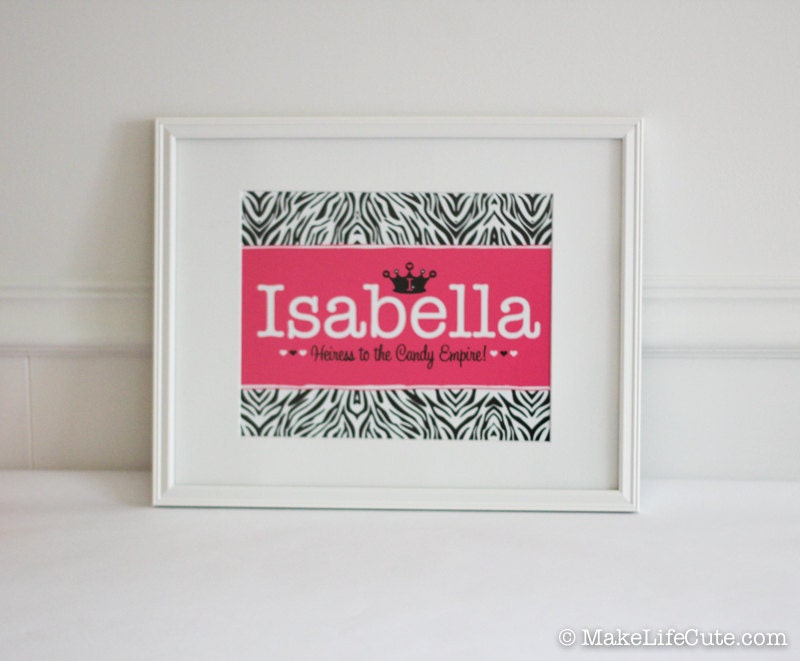 ZEBRA - Printable 8"x10" Nursery Art Print - Zebra Baby Collection by Make Life Cute Il_570xn