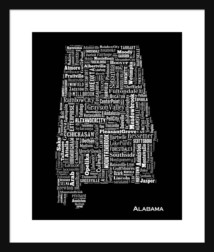 Tennessee Map Typography Poster Print By ParisPhotoShop On Etsy