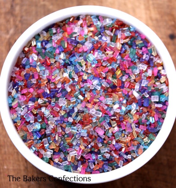 Multi Colored Sparkling Sugar Sprinkles by thebakersconfections