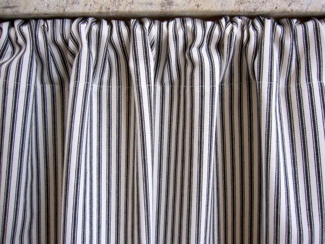 Black And White Thermal Curtains Mattress Ticking Curtains