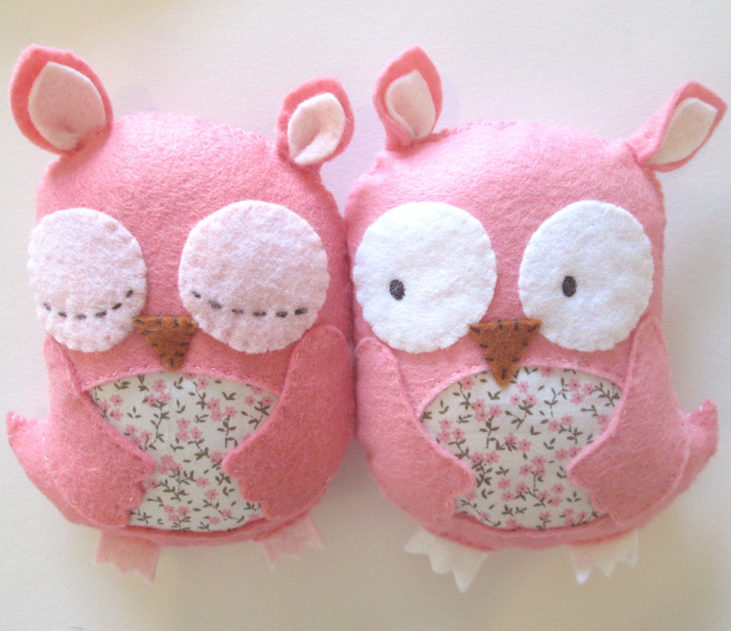 pink stuffed owl