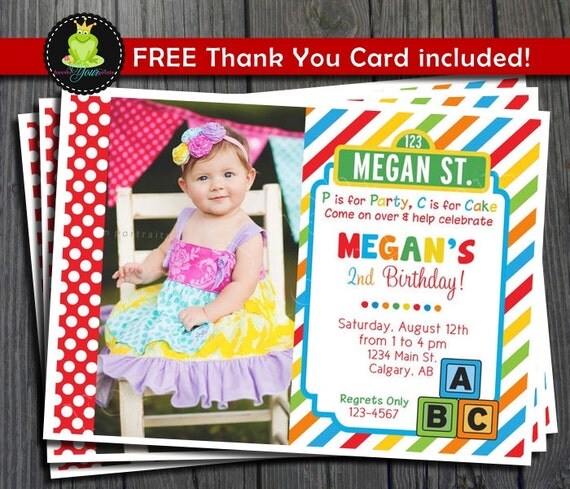 ABC Street Birthday Invitation - ABC Party Il_570xn