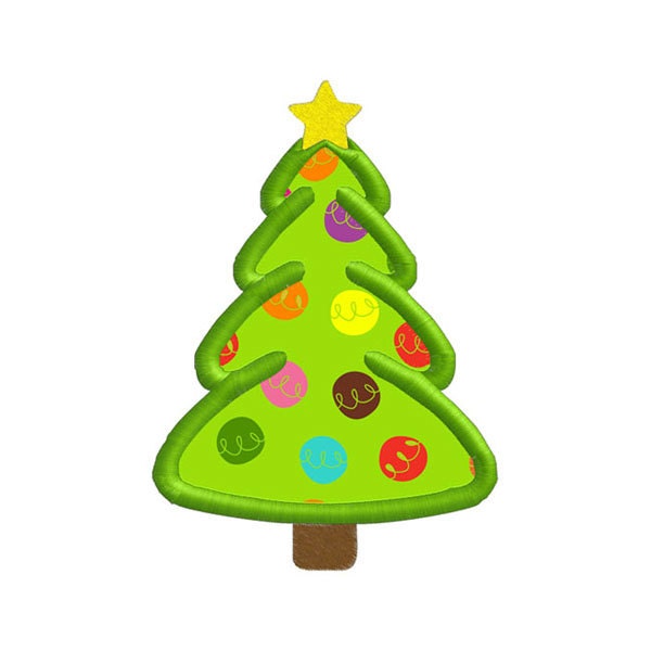 items similar to christmas tree 2 individual applique items similar to christmas tree 2 individual applique