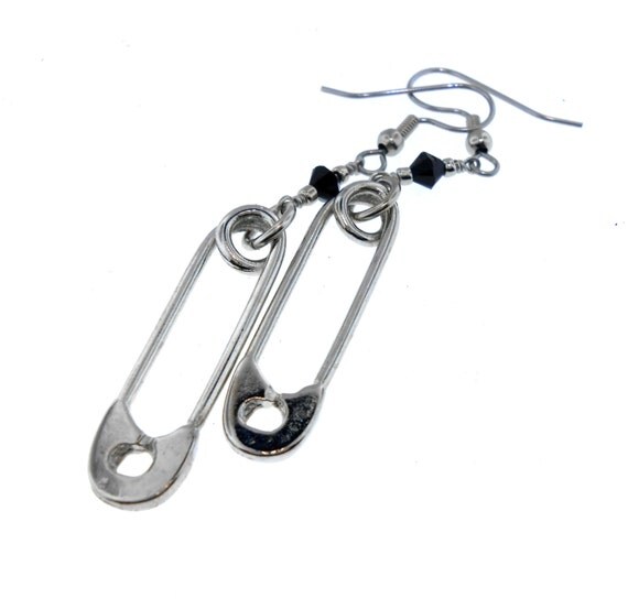 Items similar to Gothic/Steampunk/Rock n' Roll Safety Pin Charm with