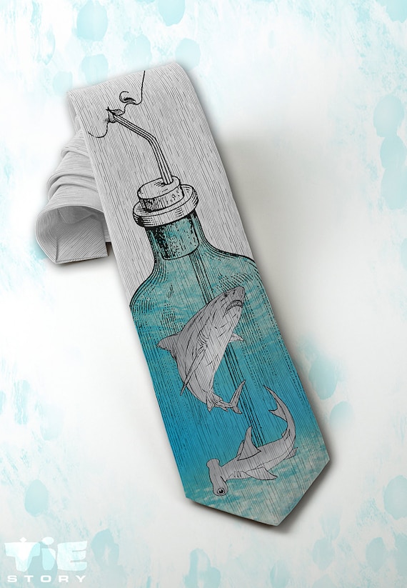 mens shark tie