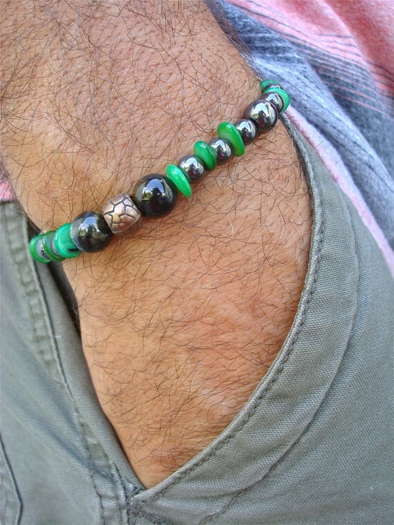 Men's Spiritual Protection Bracelet with Tiger's by tocijewelry