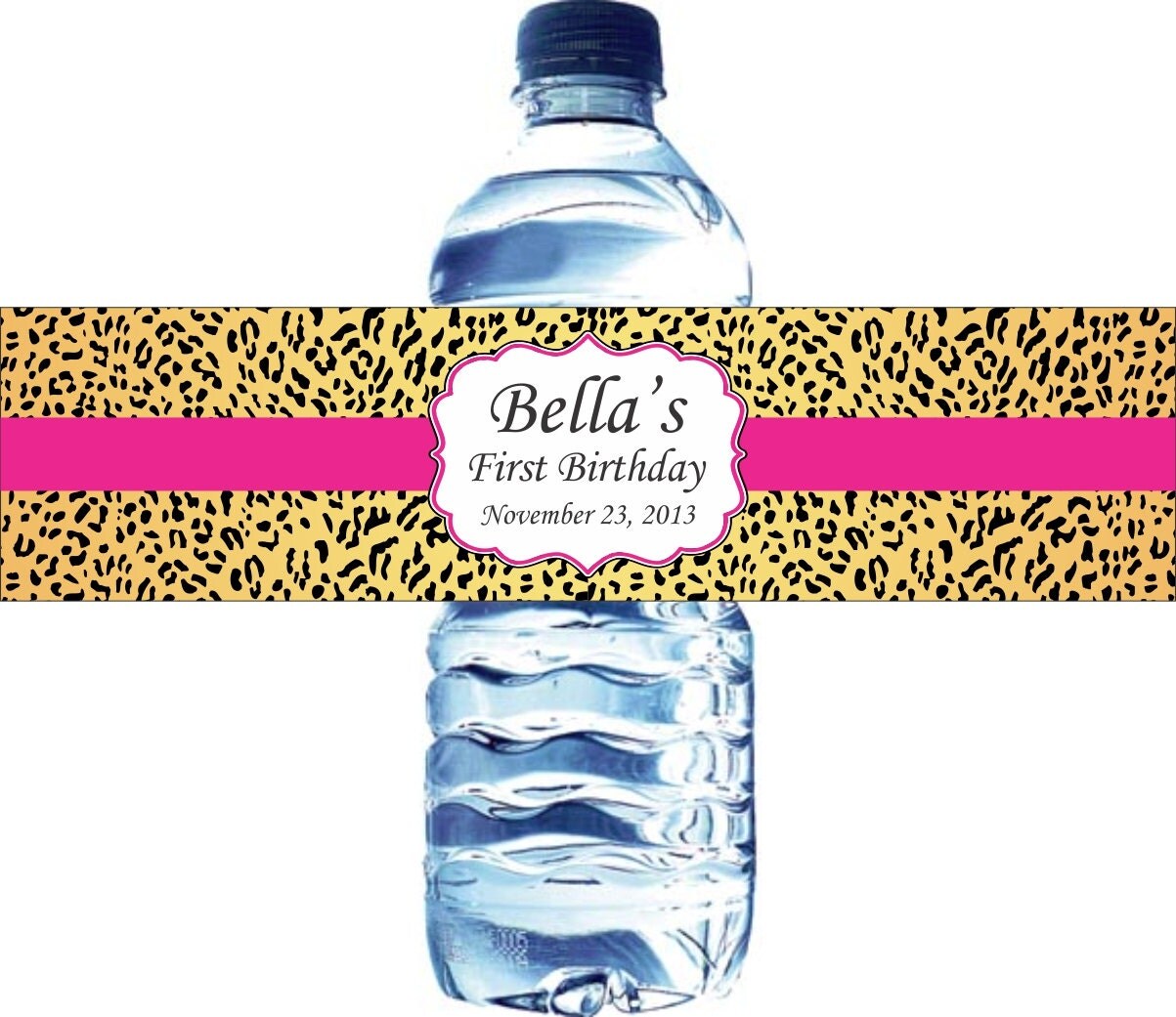 30 Leopard Water Bottle Labels, Birthday, etc - Waterproof and self stick Il_570xn