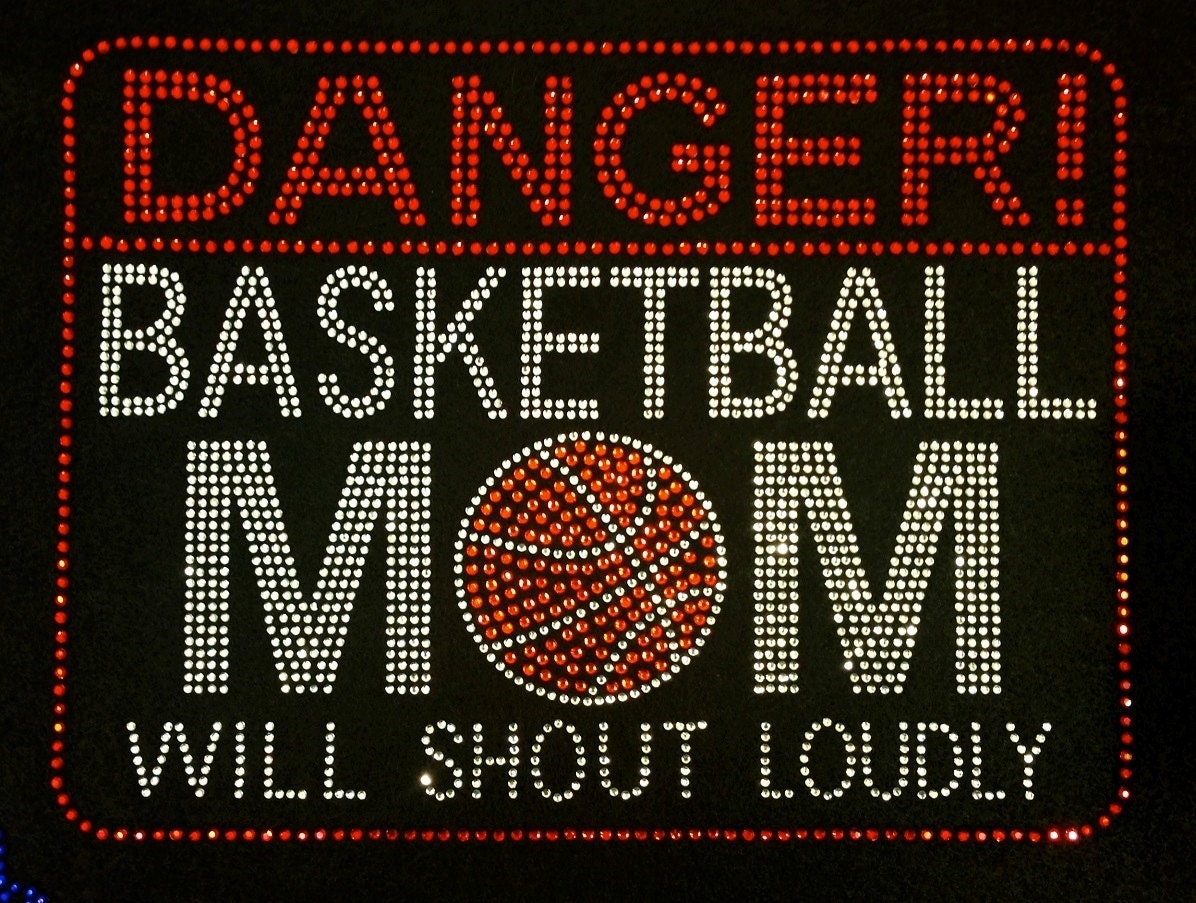 Rhinestone Iron On Basketball Mom Rhinestone by BlingMeBaby