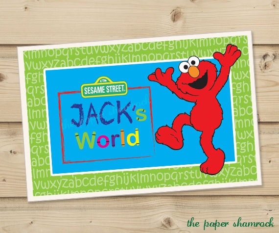 Elmo - Kids Personalized Placemat, Customized Placemats for kids, Kids Placemat, Personalized Kids Gift Il_570xn