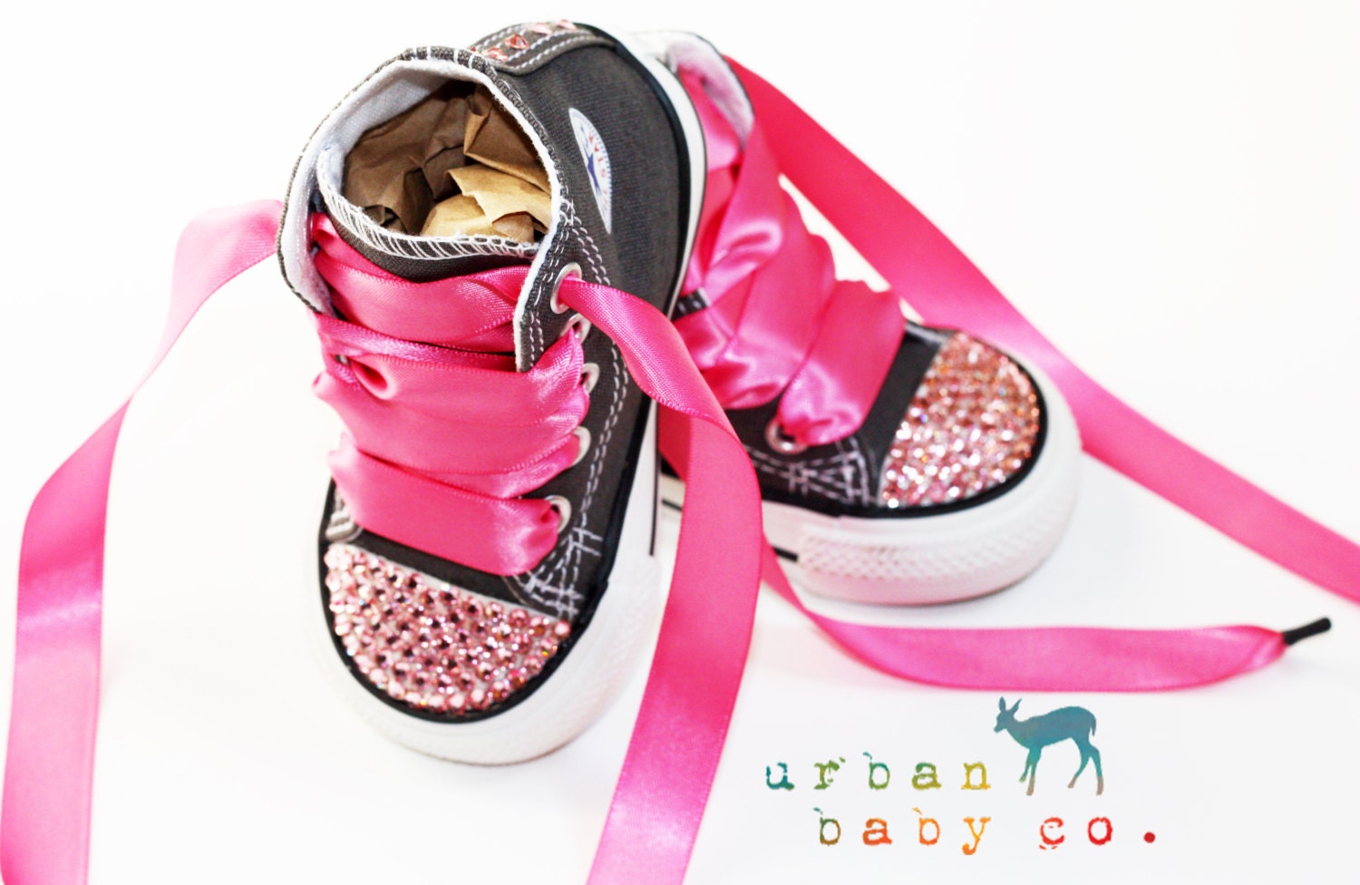 Items similar to PINK CAMO CONVERSE Bling Hitop Sneakers in Size