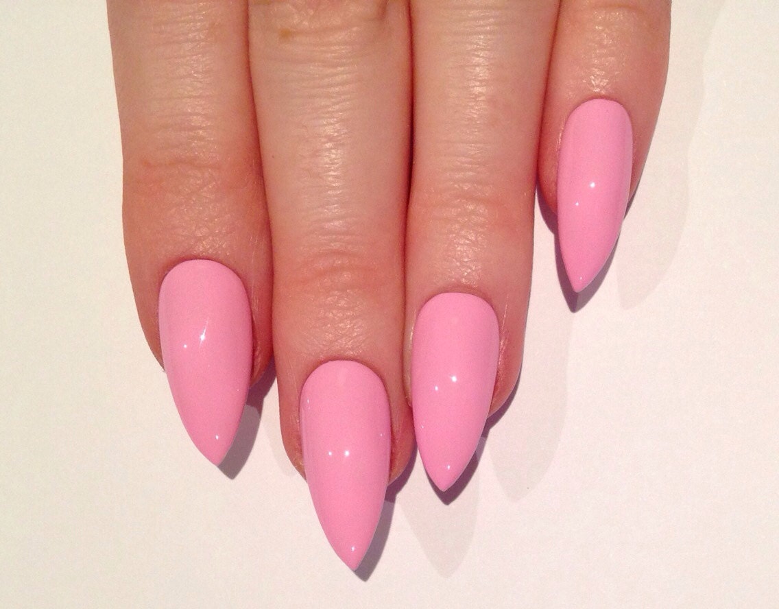 Pink Stiletto Nail Design - wide 9