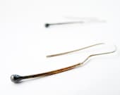 Ombre Silver Earrings Matchstick Earrings Playful Earrings Burnt Matches Earrings Minimalist Earrings - SteamyLab