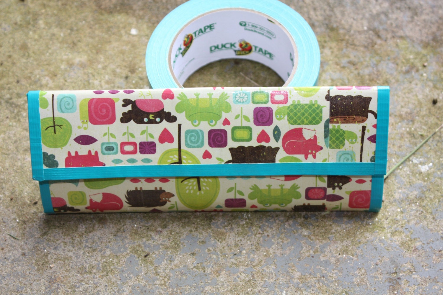 Woodland Animal Mixed Media Duck Tape Wallet