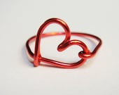 Valentines Ring   Valentines Jewelry  Heart Rings   Red Heart Ring - SimplyEarcuffs