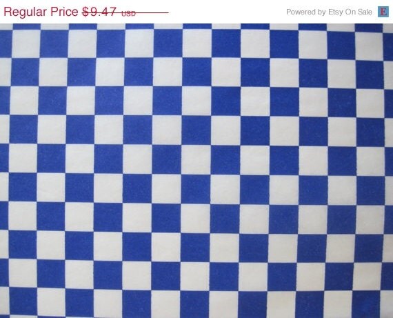ON SALE 100 Sheets of Blue and White Checkered Deli Wrap Wrapping Paper 12" x 12" Il_570xn