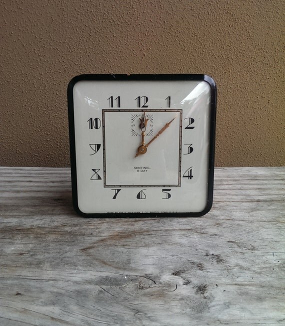 Vintage Ingraham Sentinel Metal Windup Alarm by CreekStreetUnique