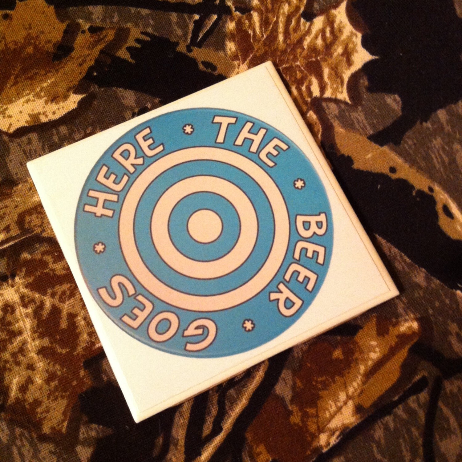 Beer Goes Here Coasters Drinking Game by CinnyBearCreations
